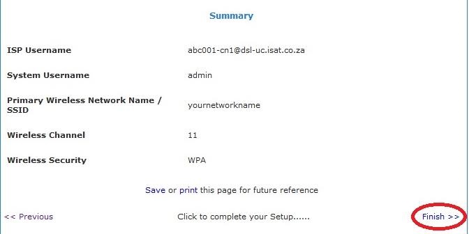 Configuration Summary