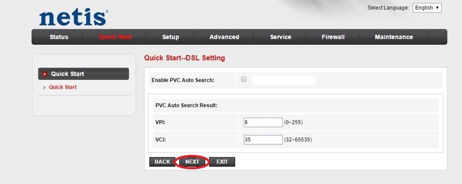 DSL Setting