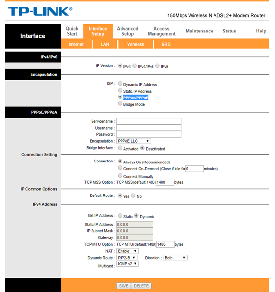 amerikansk dollar Rullesten Thriller ADSL Setup (TP-Link TD-W8968 Router)