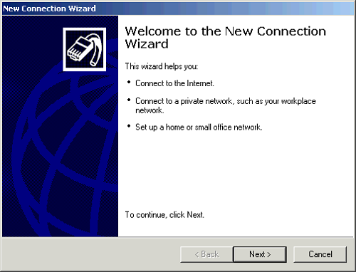 New Connection Wizard