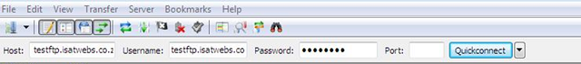 FileZilla Quickconnect Example