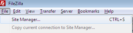 FileZilla File Manager