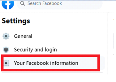 Your Facebook Information