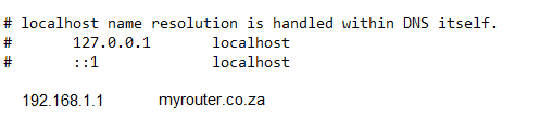 Hosts file IP mapping