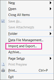 Import and Export