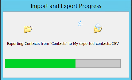 Import and Export Progress