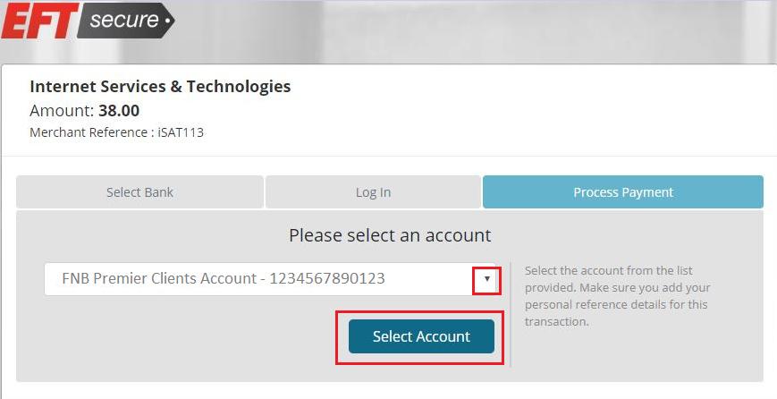 Select account