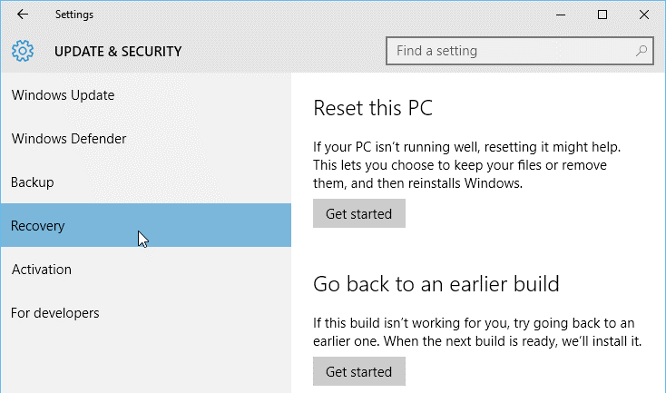 Windows Restore