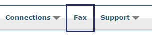 Select Fax Menu