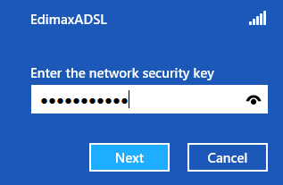 Enter the Network Security Key